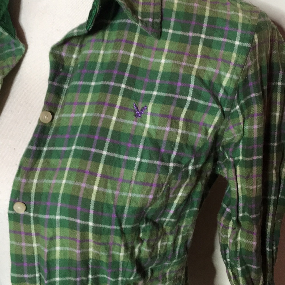 American Eagle Plaid Button Down Box15 - image 4
